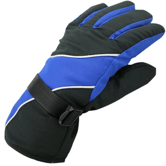 WHAMVOX Men's Water Resistant Windproof Snow Protection Warm Adjustable Winter Sportswear Snowboard Ski Gloves (Royal Blue)