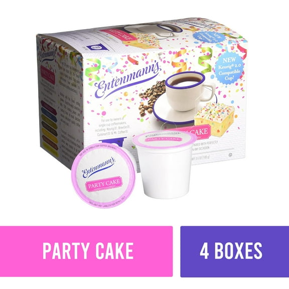Entenmann's Coffee K-Cups For Keurig Party Cake (4 Boxes 10 Cups Each)