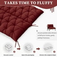 thumbnail image 4 of Snubbull Swing Replacement Cushion, Outside Bench Cushion with Backrest, 1-2 Seater Cushion with 6 Ties for Outdoor Furniture, 47 x 40 x 5 inches Porch SwingCushion Garden Bench, Burgundy, 4 of 7