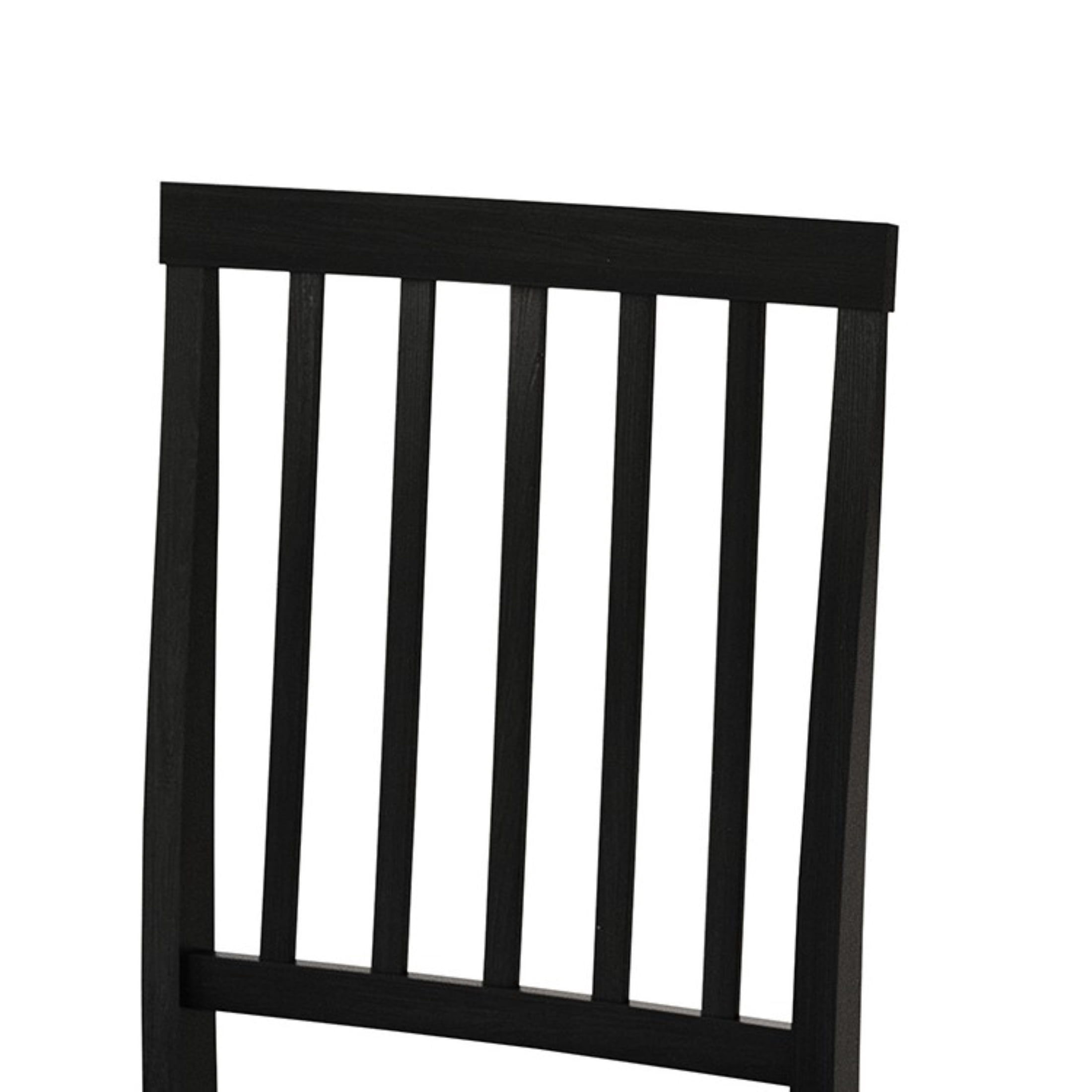 Castle Place Heritage Vertical Wooden Dining Chairs, Black, Set of 2