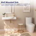 thumbnail image 5 of DeerValley DV-1WS0125 30" x 18" White Rectangular Vitreous China Wall Mount Bathroom Sink with Faucet Hole, 5 of 11
