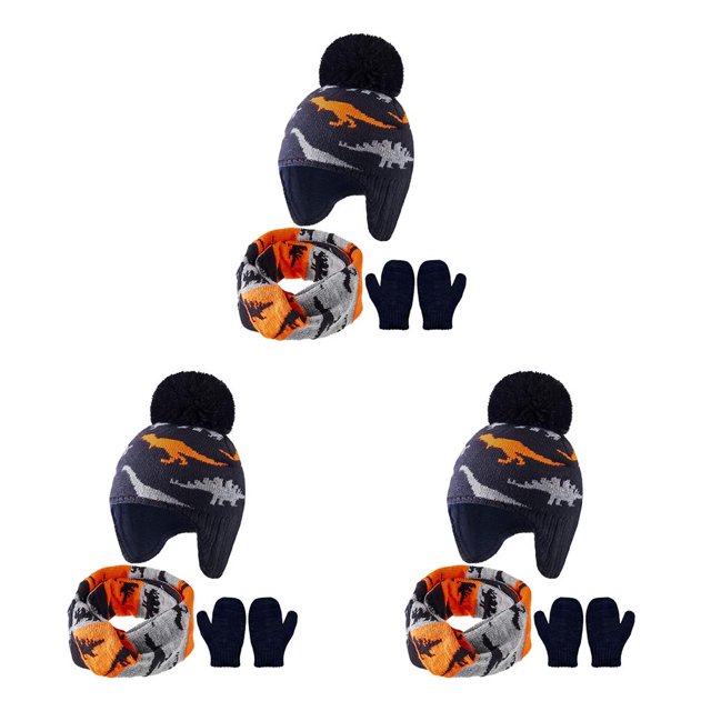 Guardurnaity Conjunto de guantes y bufanda para sombrero, gorras cómodas para niños, piezas de invierno, decoración de ropa cálida, regalos de Type1 NO1
