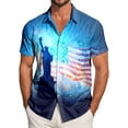 thumbnail image 2 of Linfrsh Flag Shirts for Men Country Flag T-Shirt | Patriotic Pride Tee for Men & Women(Blue,3XL), 2 of 6