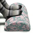 thumbnail image 3 of Floral Foot Rest, Romantic Pastel Foliage Blooming Season Essence Botanical Beauty, Non-Slip Backing Adjustable Ergonomic Memory Foam Leg Support for Office, Slate Blue Pale Pink, by Ambesonne, 3 of 5