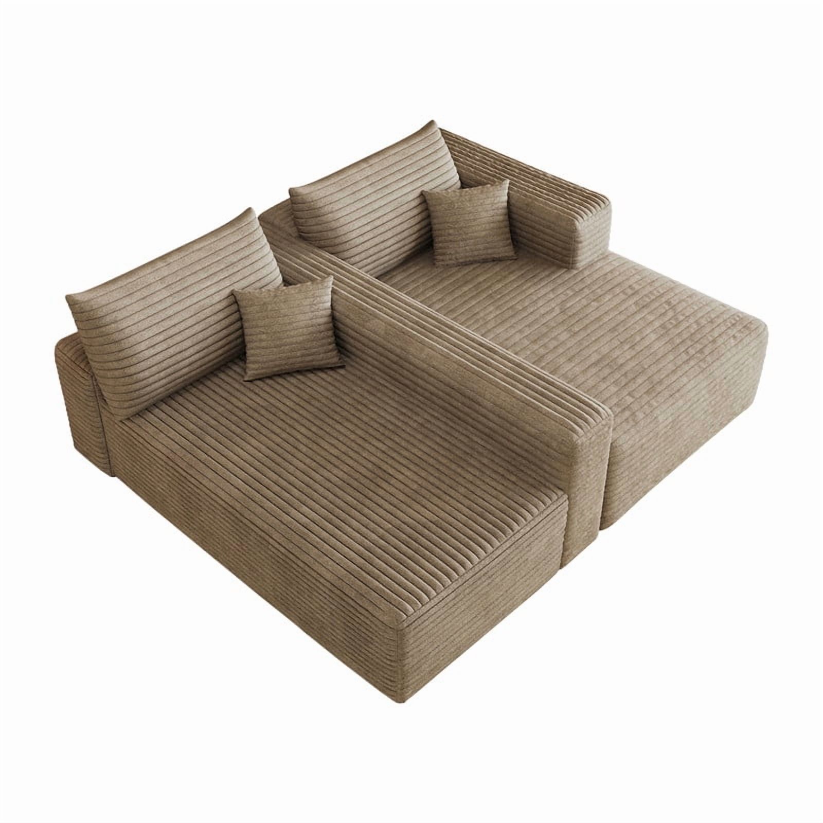 103" Cloud Sectional Sofa, Modern L-Shaped Modular Couch with Chaise Lounge, Minimalist Comfort Deep Seat Sofa for Living Room, Apartment, Bedroom, No Assembly Required