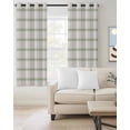 thumbnail image 2 of Sage Green Striped Blackout Curtains for Bedroom Living Room Darkening Curtains 63 Inches Long Rustic Green Stripe Modern Art Beige Window Curtain 2 Panels Set Window Treatment Grommet Drapes 42"x63", 2 of 9