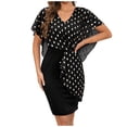 thumbnail image 1 of Birdeem Womens Summer Comfortable, Gentle, Flowering, Gold Plated Dotted Chiffon Dress, 1 of 9