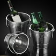 thumbnail image 3 of Stainless Steel Ice Bucket Portable Ice Chiller Cooler With Comfortable Handle (B), 3 of 7
