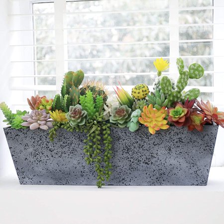 Succulent Planter Rectangular Planter 14 2 Window Planter Box For Indoor And Outdoor Minimalist Chic Trapezoid Shaped Plastic Planter For Windowsill Matte White Walmart Canada