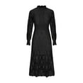thumbnail image 4 of Birdeem Robes pour Femmes Robe d'Été en Dentelle pour Femmes à Manches Bouffantes, Taille Cintrée, Unie, Col Rond, 4 of 10