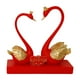 thumbnail image 1 of Centros de mesa Gloria Decoración de escritorio escultura pareja de cisnes 8,6x3,5x8,6 pulgadas Rojo, 1 of 9