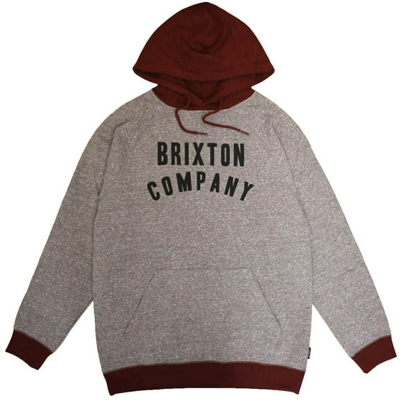 Brixton Barstow Pullover Hoodie GrayRed