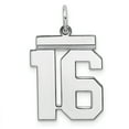 thumbnail image 1 of Sterling Silver Sterling/Silver Polished Number 16 Charm Pendant, 1 of 1