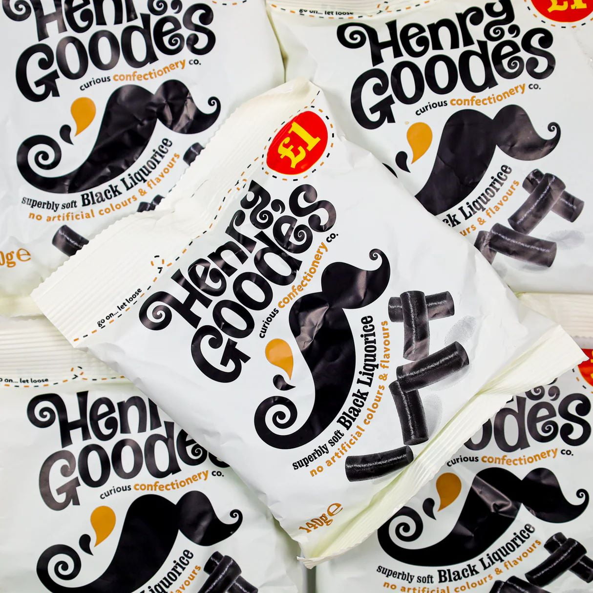 Candyland Henry Black Goodes Soft Liquorice 200g (Pack of 2)