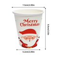 thumbnail image 3 of 10 Pieces Christmas Paper Cups Xmas Disposable Coffee Cups Santa Claus Merry Christmas Drinking Tea Paper Cup for Daily Use Holiday Party (White Red), 3 of 8