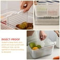thumbnail image 4 of Produce Saver Containers, Fruit Storage Containers with Adjustable Vents, Leak Proof Lock Lid for Safe and Reliable Food Preservation in Kitchen Refrigerator (White), 4 of 5