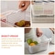 thumbnail image 4 of Contenedores para almacenar frutas y verduras frescas de Apuakthei - Contenedores para mantener la frescura en el refrigerador - Cajón para verduras con escurridor y coladores, color blanco, 4 of 5