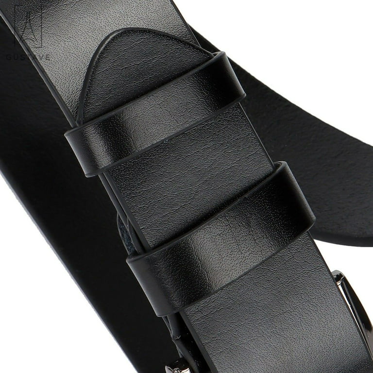 Gustave Men's 35mm Casual Leather Belt - Mens Belt For Suits, Jeans,  Uniform - Classic Work Business Dress Belt With Single Prong Buckle