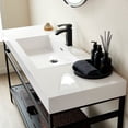 thumbnail image 4 of Vinnova Ablitas Composite Granite Stone Vessel Bathroom Vanity Sink 59.8"x19.7"SingleSink - White, 4 of 5