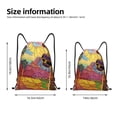 thumbnail image 4 of Kdxio Beautiful African Woman Print Drawstring Backpack Bag,Waterproof Draw String Back Sack, Gym Drawstring Bags Swim Bag For Unisex, 4 of 9
