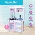thumbnail image 2 of Cocina de Juguete Para Niñas con Set de Ollas Cocinita de Madera Color Rosa Kids House Classic Chef COC5CC, 2 of 7