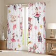 thumbnail image 2 of Feelyou Kawaii Pink Nutcracker Curtains Pack of 2 (42x84 Each), Christmas Princess Bowknot Curtains Blackout, Teen Kid Child Bedroom Curtains, Window Curtains Room Decor, 2 of 6