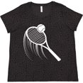 thumbnail image 3 of Inktastic Swinging Tennis Racket Women's Plus Size T-Shirt, 3 of 5