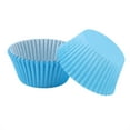 thumbnail image 2 of Cupcake Liners Paper Mini Round Cake Cup 100PCS Mini Cupcake Liners Round Cake Baking Cups Muffin Cases Home Party Blue, 2 of 8