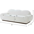 thumbnail image 4 of Christopher Knight Home 88" Cloud Curved Sofa, Modern Chenille Upholstered 3 Seater Couch, Snow White, 4 of 7