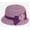 Purple, variant on Women's Two Tone Straw Braid Clothe Summer Bucket Hats