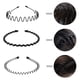 thumbnail image 5 of Banda para el cabello de metal de 6 piezas, banda para el cabello con forma de onda de primavera, diadema con forma de onda negra unisex, 5 of 7