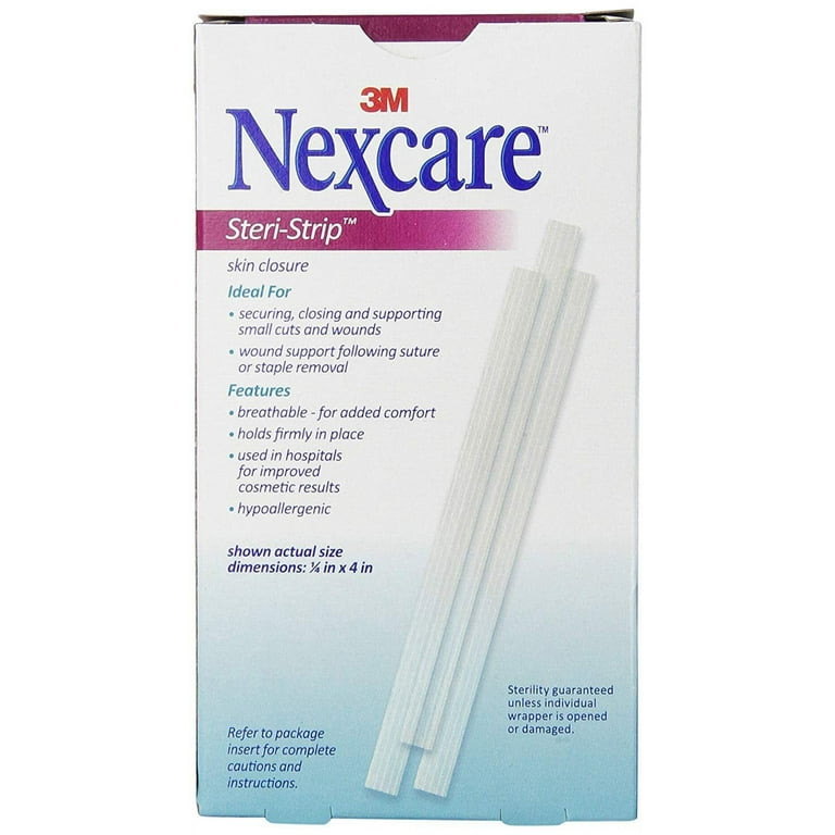 Nexcare Steri-Strip Wound Closure Strips, 1/4 x 4, 30 Count