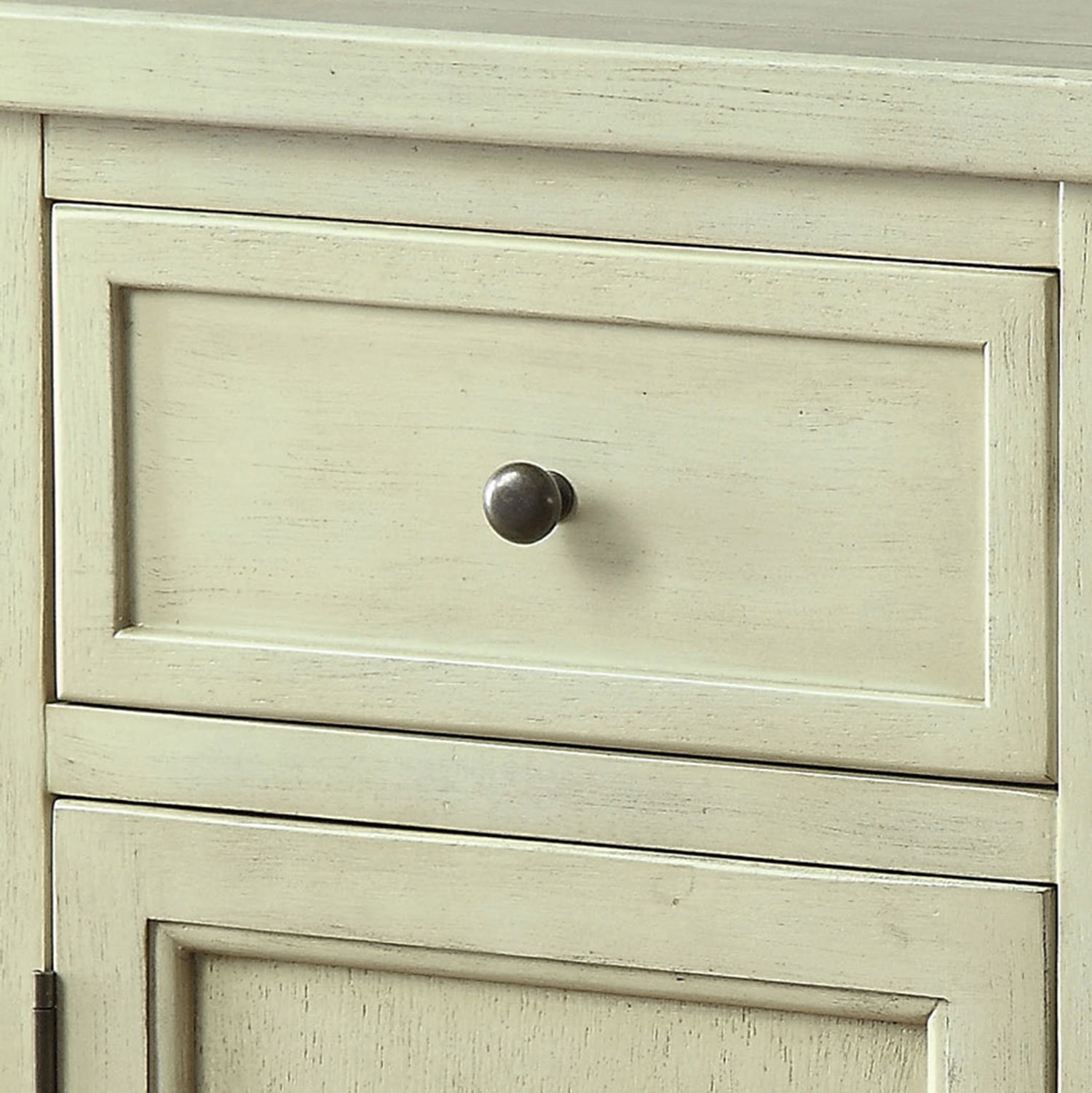 Furniture of America Pebble 1-Drawer Side Table, Antique White
