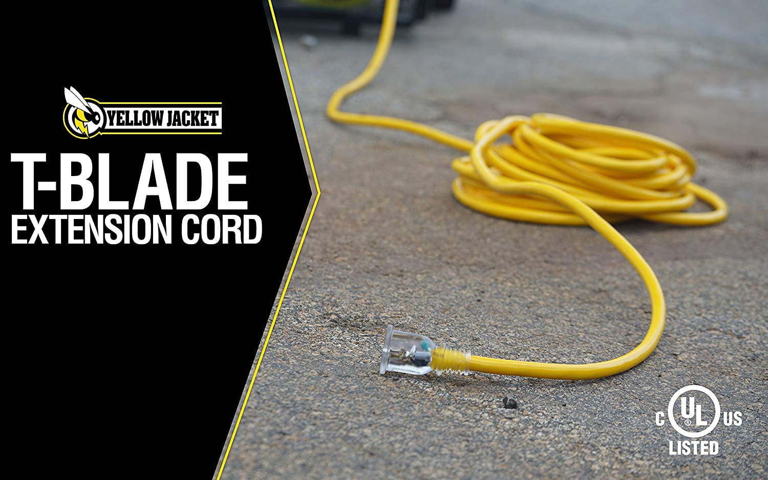 Southwire 50 Ft 20 Amp Weather Resistant Electrical Extension Cord, Yellow