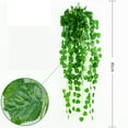 thumbnail image 3 of Hanging Green Artificial Plants Gmogad 2Pcs Artificial Grape Leafs Hanging Plants, Fake Hanging Plants, 2.8ft Artificial Ivy Vine Greenery for Wall House Room Indoor Outdoor Decor, 3 of 7