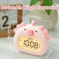 thumbnail image 3 of Fall Decor Cute Children's Alarm Clock Bedside Alarm Clock With Night Light Digital LED Display Rechargeable, 3 of 6