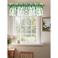 thumbnail image 2 of Spring Leaves Vines Curtain Valances for Windows, Pastoral Green Botanical Leaf Kitchen Valance Window Treatment, Light Filtering Block Curtains for Bathroom/Bedroom/Living Room 60'' x 18'', 2 of 9