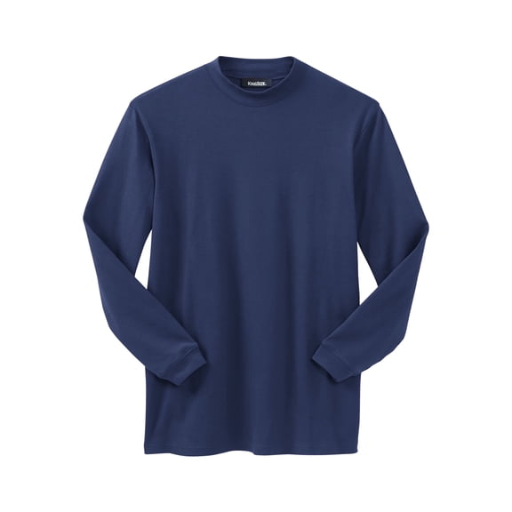 KingSize Men's Big & Tall Mock Turtleneck Long-Sleeve Cotton Tee