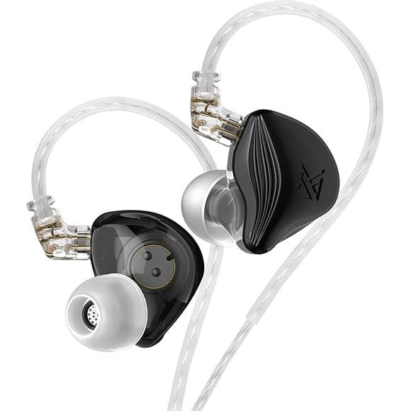 wonima11 KZ ZEX IEM Earphones, Electrostatic Wired Headphones, KZ Low Voltage Electrostatic Dual Magnetic Dynamic Unit Noise Cancelling in Ear Earbuds(Black, No Mic)