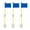 Blue, variant on Murray Sporting Goods Golf Flagsticks, Flags and Cups, Set of 3 | Mini Golf Flagsticks with Holes for Putting or Chipping Greens (Variety)