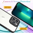 thumbnail image 4 of for iPhone 13 Pro Max Case Sparkly Diamond Crystal Metal Bling Camera Lens Cover Back Clear & Matte Bumper Silicone Shockproof Protective Case + Screen Protector for Girls and Women -Black, 4 of 12