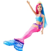 Barbie Dreamtopia Mermaid Doll with Pink & Blue Hair & Tail, Plus Tiara Accessory