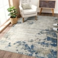 thumbnail image 3 of FairOnly 9'x12'Machine Washable Abstract Non Slip Modern Indoor Area Rug Soft Low Pile Carpet for Bedroom Living Room Kitchen,Blue Yellow, 3 of 7