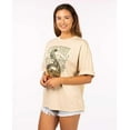 thumbnail image 3 of Rip Curl Summer Rain Heritage Tee 0031-Natural M - Women's Fashion Casual Short Sleeve T-Shirt Cotton Shirts - Regular Fit - Lifestyle Beach Apparel, Size Medium, Natural, 3 of 4