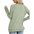 thumbnail image 3 of OALUXE Long Sleeve Shirts for Women Dressy Casual Tunic Tops Crewneck Side Split Lightweight Pullover Sweaters, 3 of 7