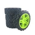 thumbnail image 1 of 4 piezas de llantas de goma para coche , reemplazo de neumáticos de 71mm, duradero, resistente al , Universal para , accesorios, , Verde estilo 3 verde, 1 of 6