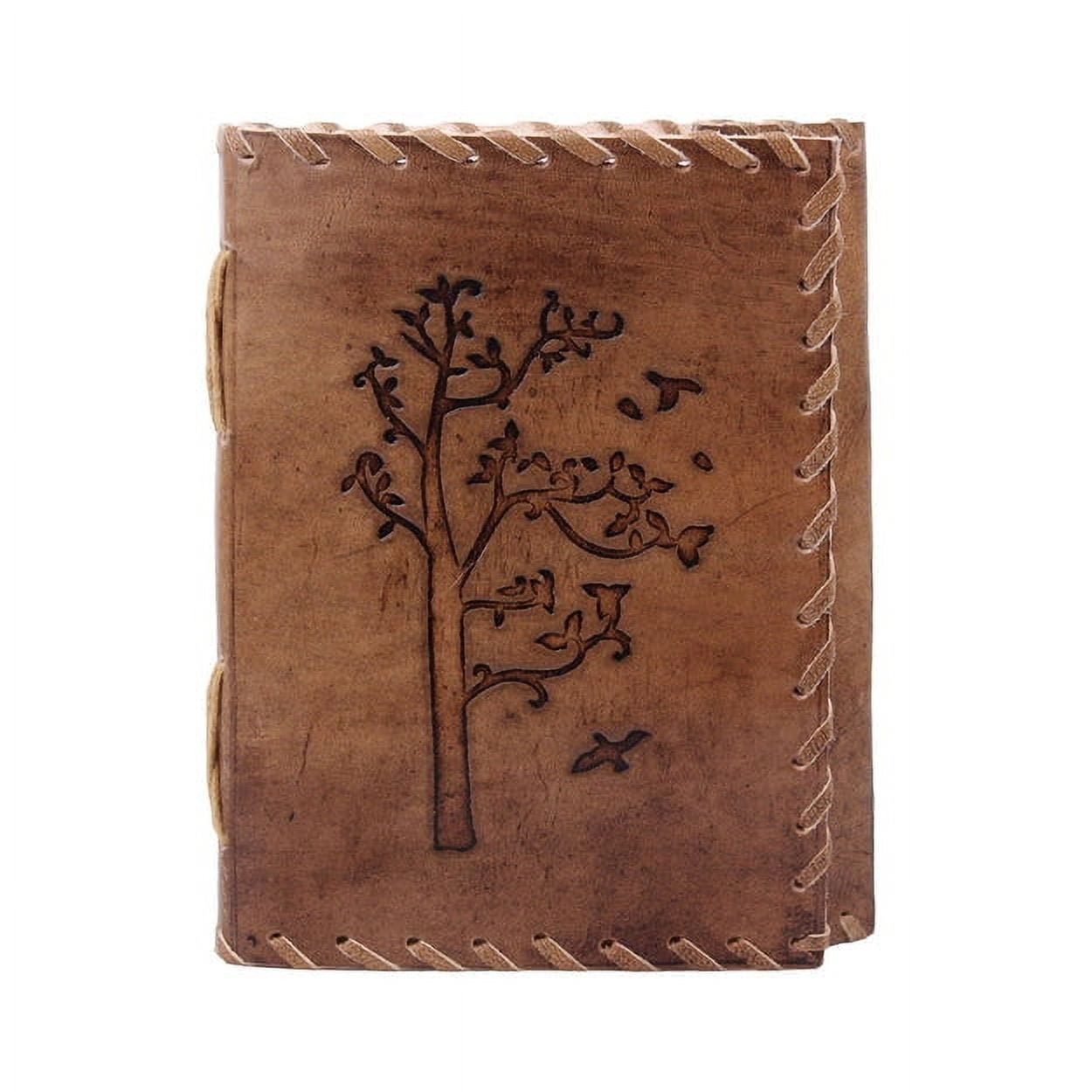 Leather Journal Tree of Life-Leather Journal Antique Paper-Embossed Tree Leather Sketchbook - For Drawing Sketching and Writing 100 Sheets/200(counting both sides)