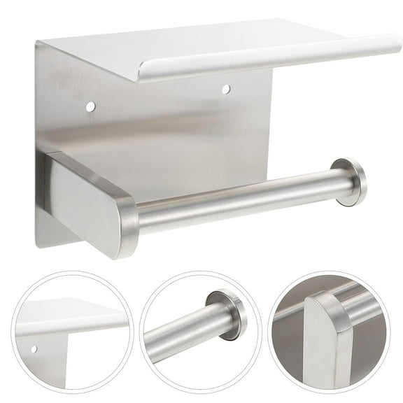 FELTECHELECTR Toilet Paper Roll Holder Stand Waterproof Silver 14X10.6Cm 1Pack