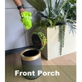 thumbnail image 2 of 2.6 Gal Dog Poop Trash Can Outside - Outdoor Poop Garbage Can - Small Pet Waste Container with Lid - Front Porch, Waste Bin for Bathroom, Bedroom, Office - Plant Styled Dog Poop Bucket - Grey, 2 of 9