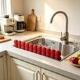 thumbnail image 6 of Silicone Sink Splash Guard Water Barrier with Suction Cups, Keeps Kitchen Counter Dry While Washing Dishes, 6 of 7